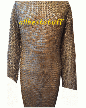 Viking Chain Maille Armour Dome Round Riveted Chest 56